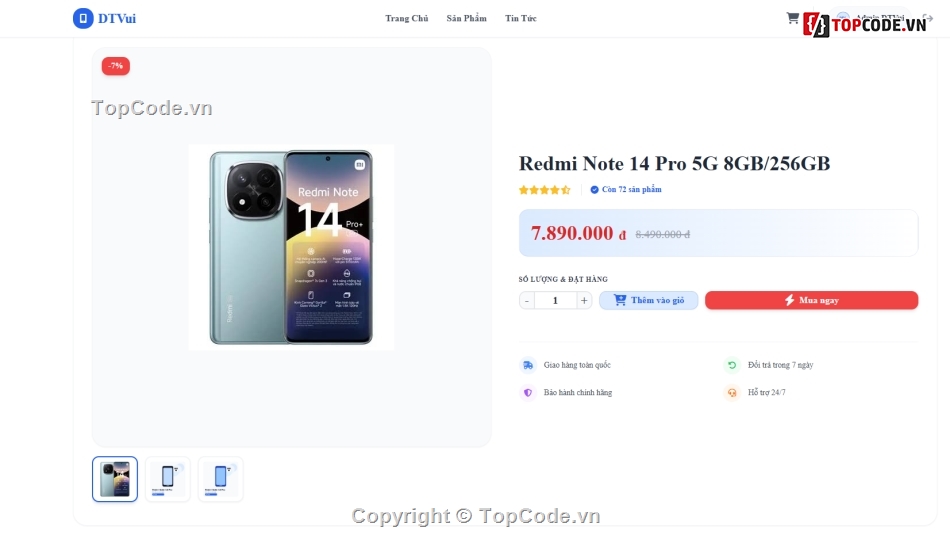 web bán điện thoại,website bán điện thoại,web bán phụ kiện